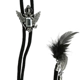 Black With Silver Eagle Necktie