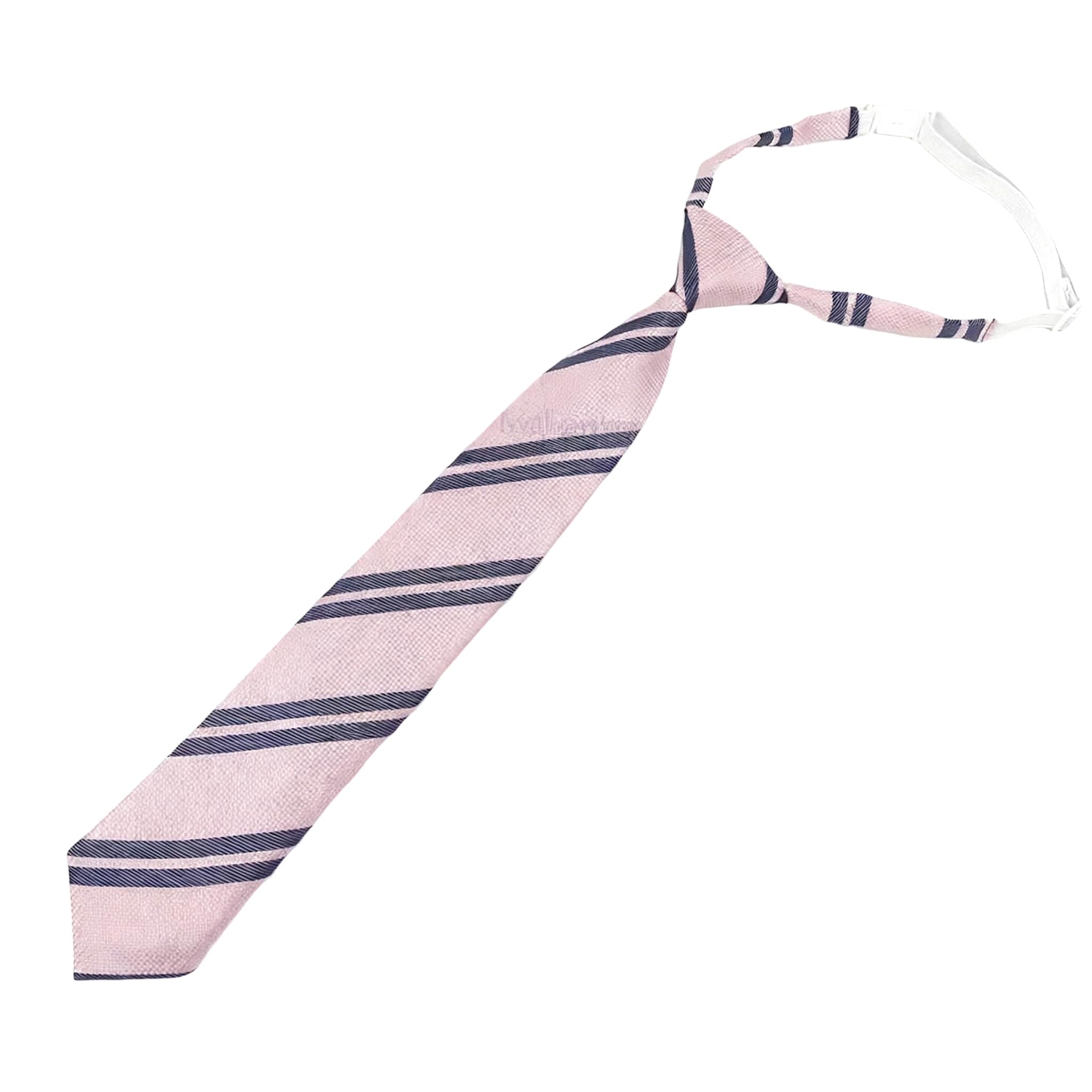 Pink Navy Striped Necktie
