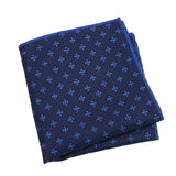 Navy Blue Blue Floral Pocket Square