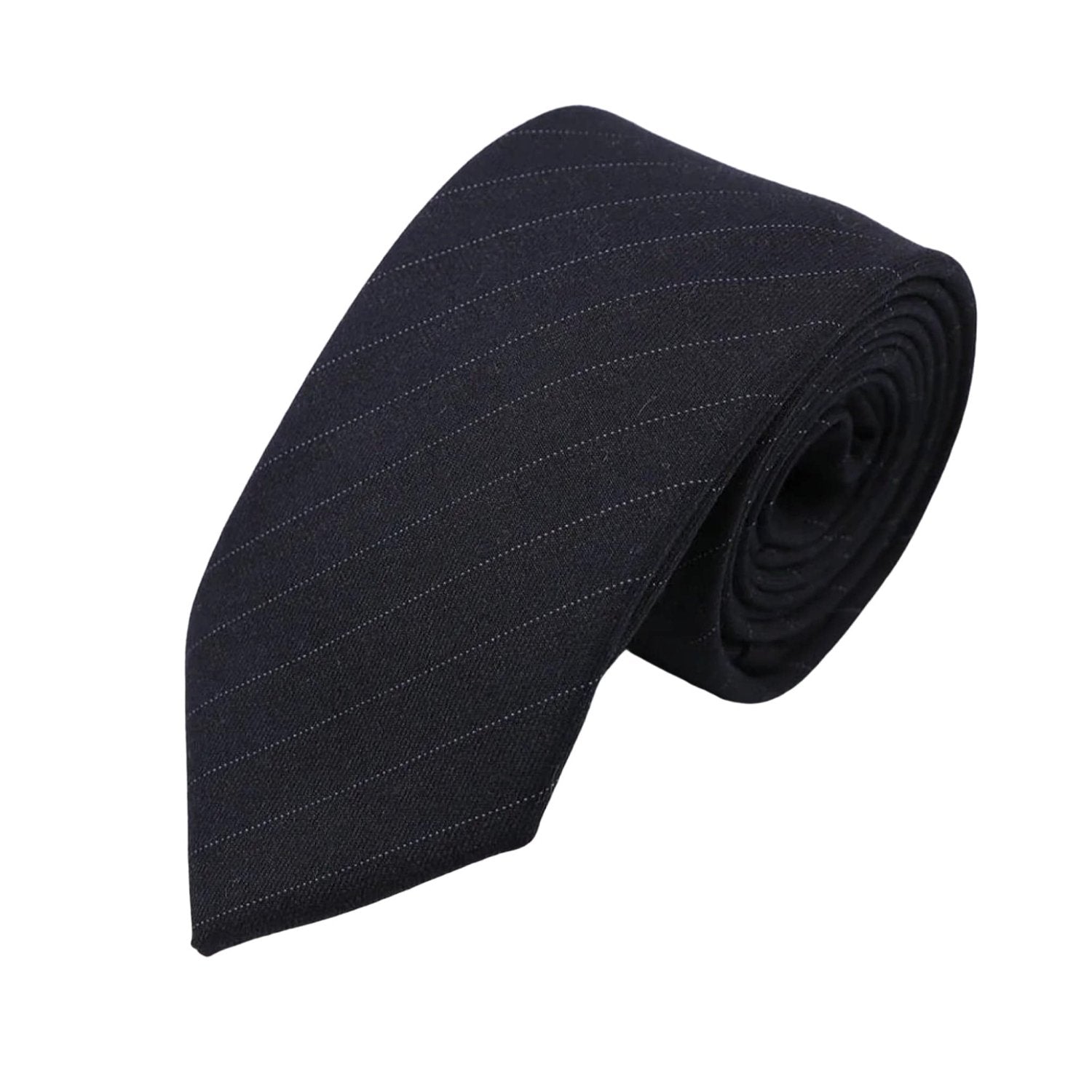 Navy Blue With White Stripes Necktie