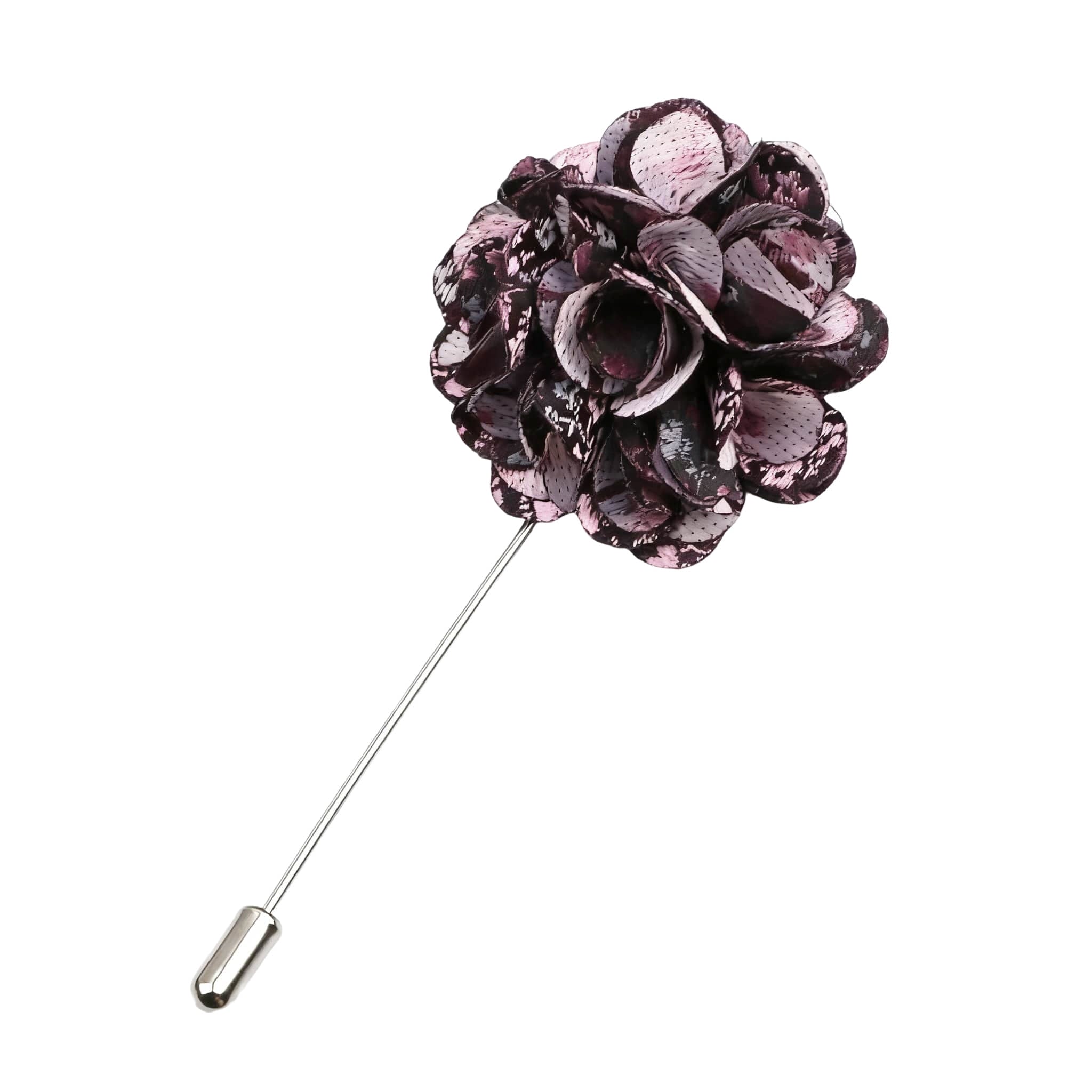 Black Purple Polka Dot Lapel Pin