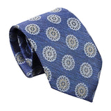 Blue White Floral Necktie