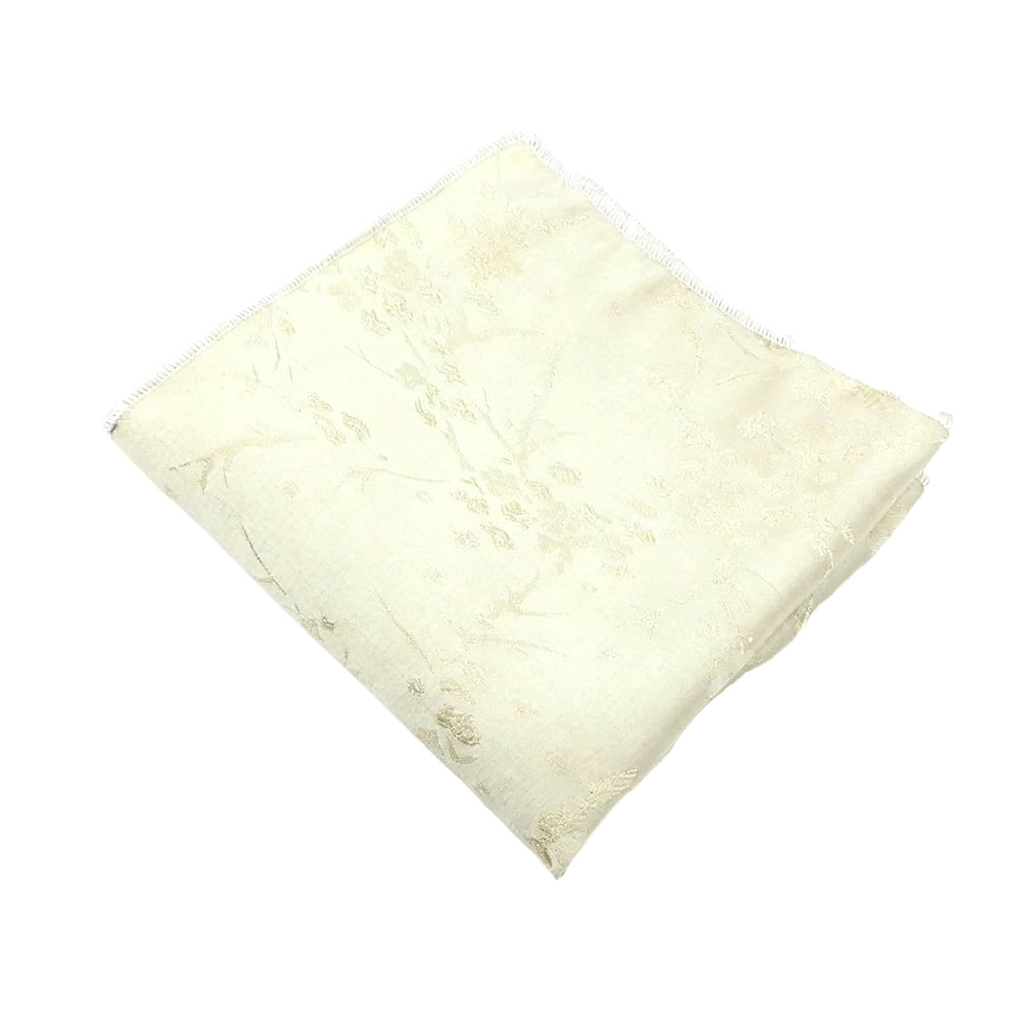 Beige Floral Pocket Square