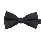 Black Black Striped Bowtie