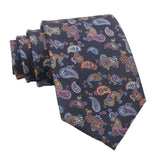Navy Blue Multicolor Paisley Necktie