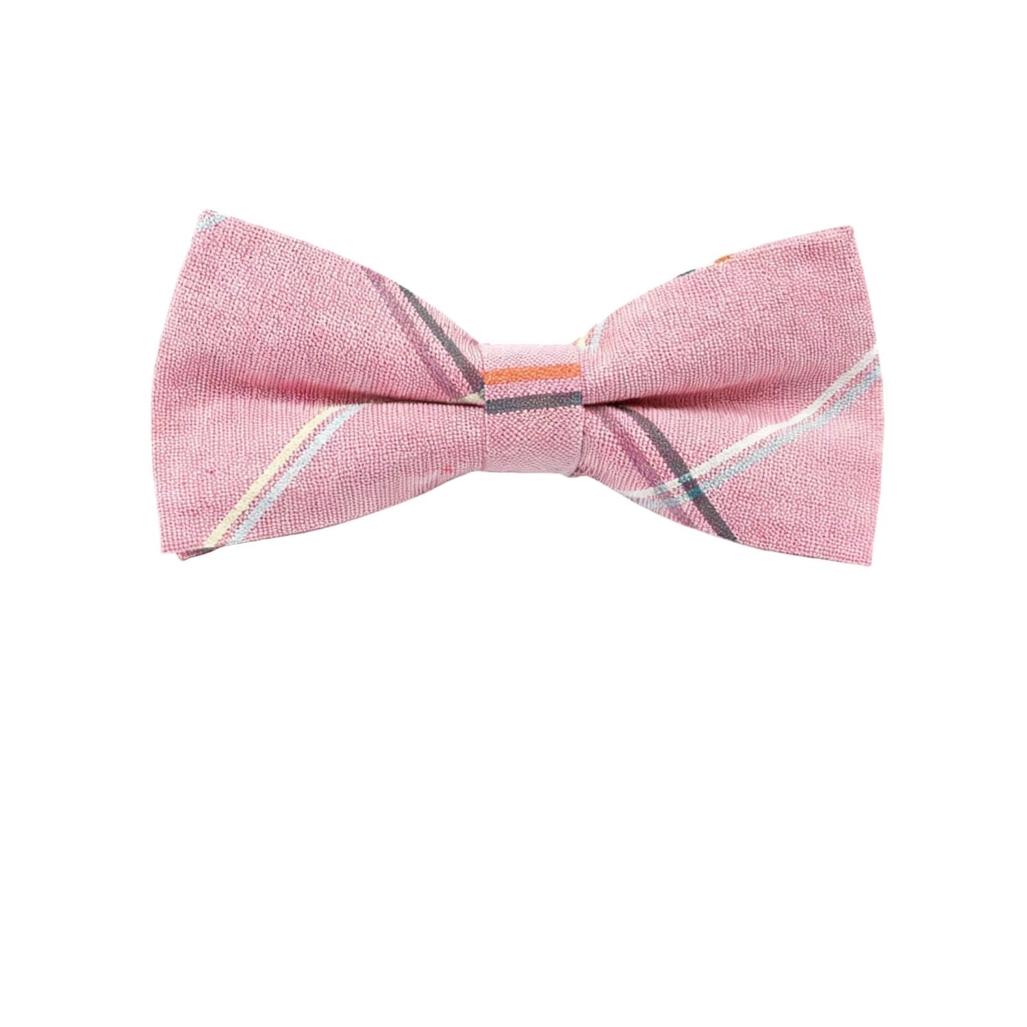 Pink With Multicolor Striped Bowtie