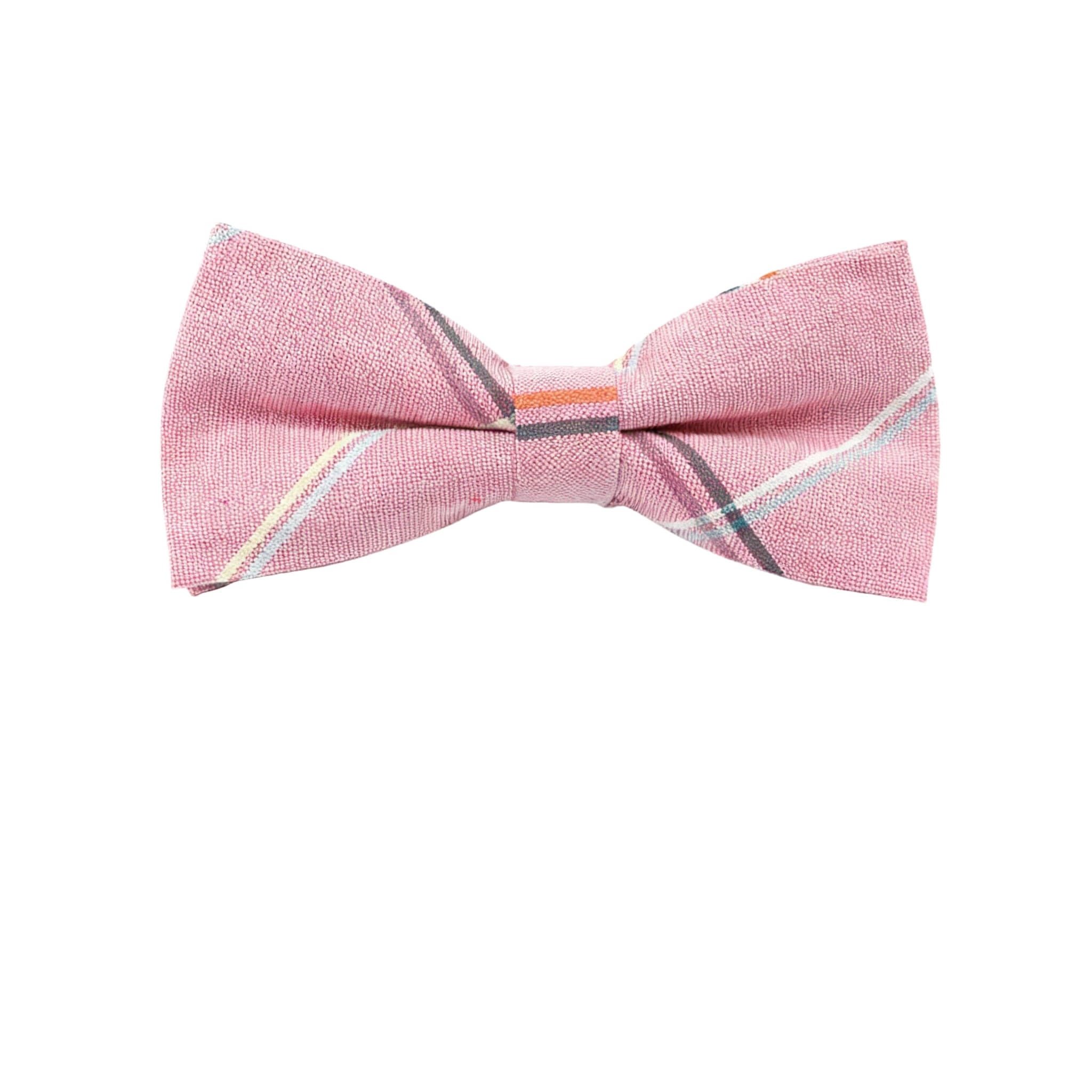 Pink Stripe Bow Tie
