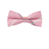 Pink Stripe Bow Tie
