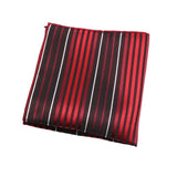 Red Black Striped Pocket Square