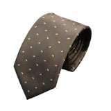 Brown White Paisley Necktie