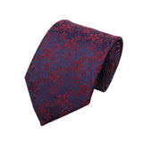 Navy Blue Red Floral Necktie