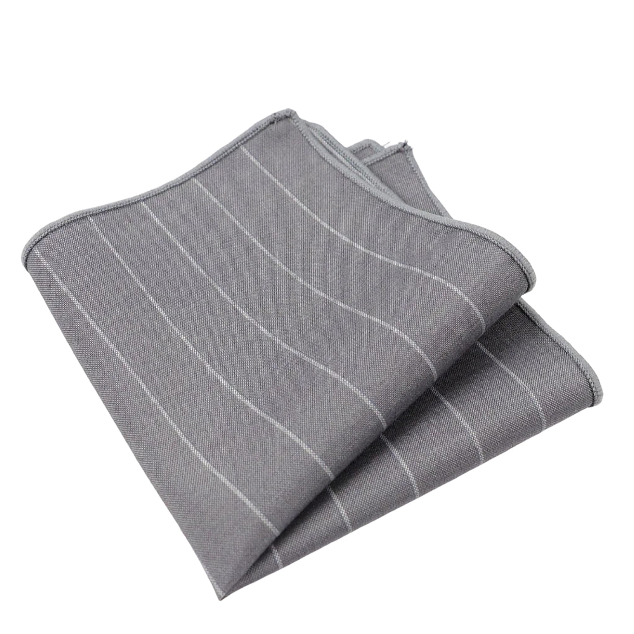 Grey Stripe Pocket Square
