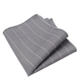 Grey Stripe Pocket Square