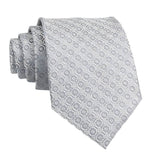 Silver Gray Geometric Necktie