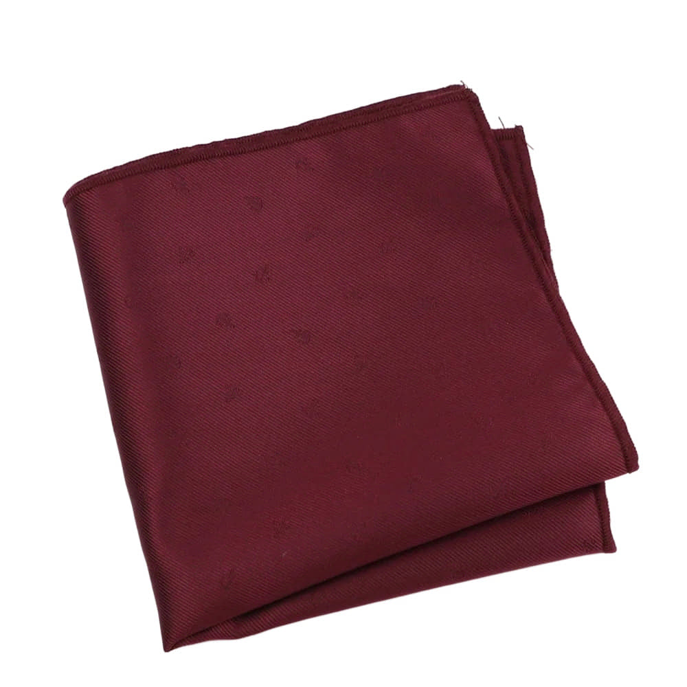 Burgundy Burgundy Solid Pocket Square