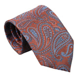 Brown Blue Paisley Necktie