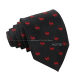 Black Red Deer Necktie