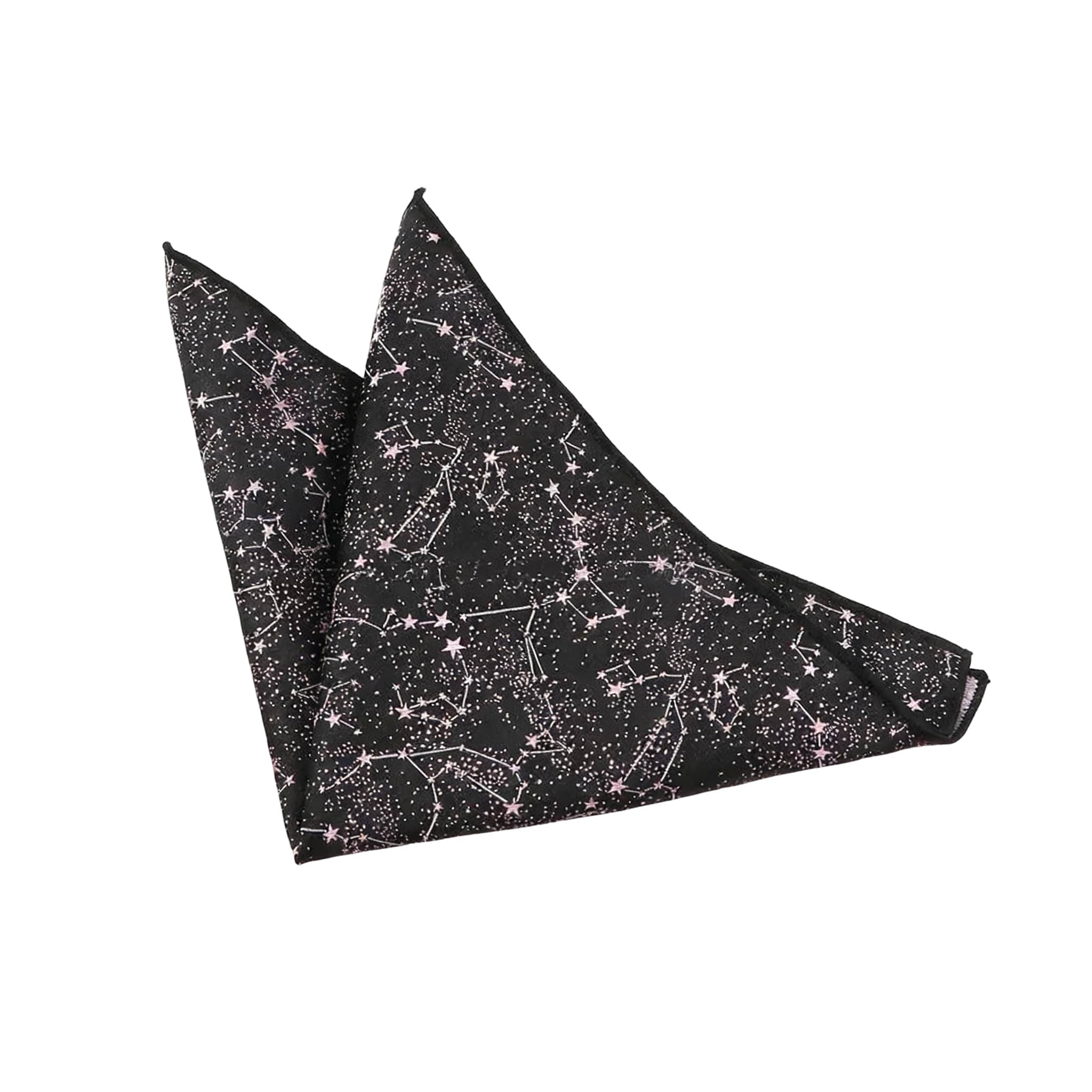 Black Pink Star Pocket Square