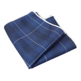 Blue Checked Pocket Square