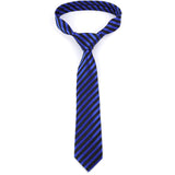 Blue and Black Striped Necktie