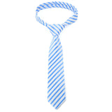 White and Blue Striped Necktie