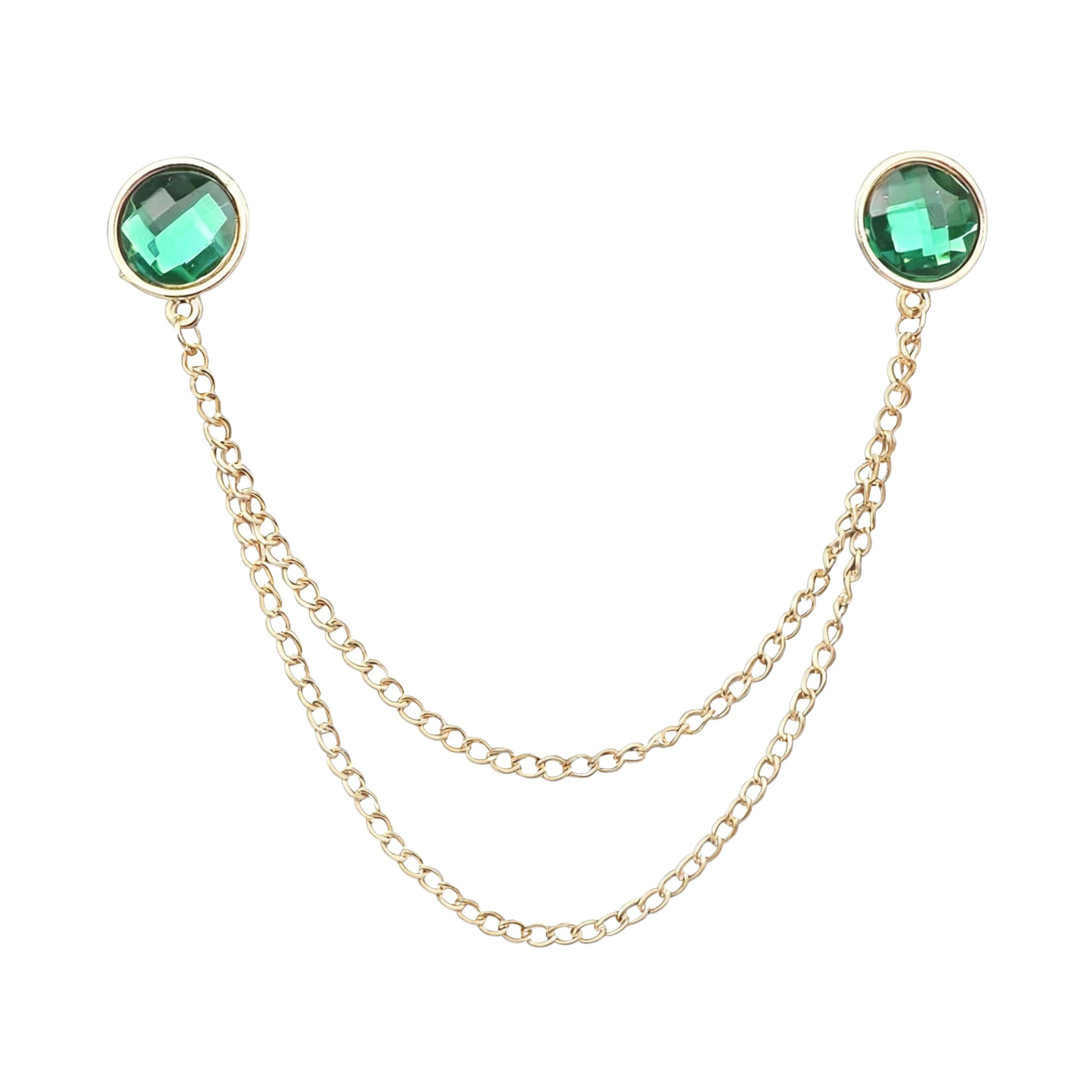 Gold Green Solid Lapel Pin