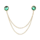 Gold Green Solid Lapel Pin