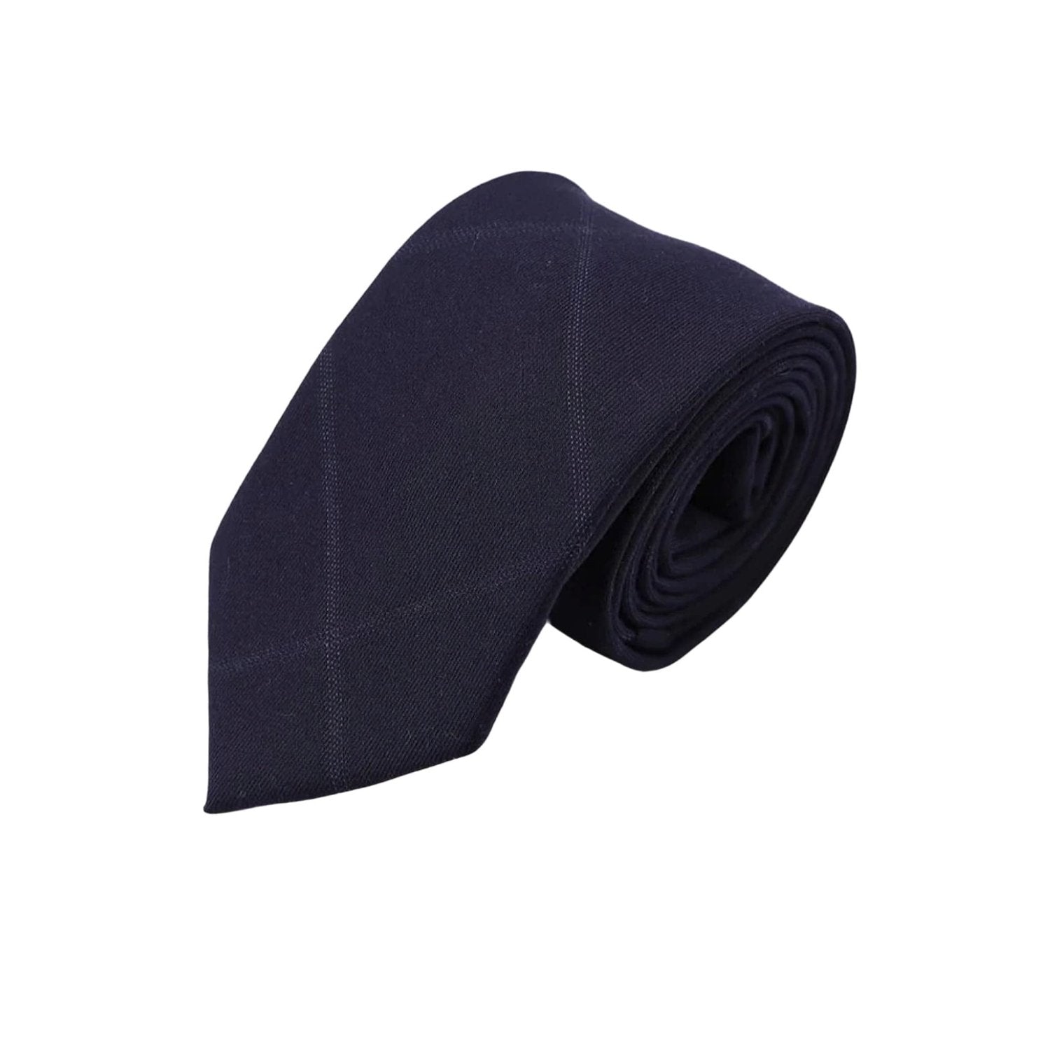Navy Blue With Subtle Grid Necktie
