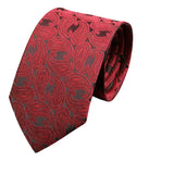 Red Black Paisley Necktie