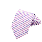 White Purple Striped Necktie