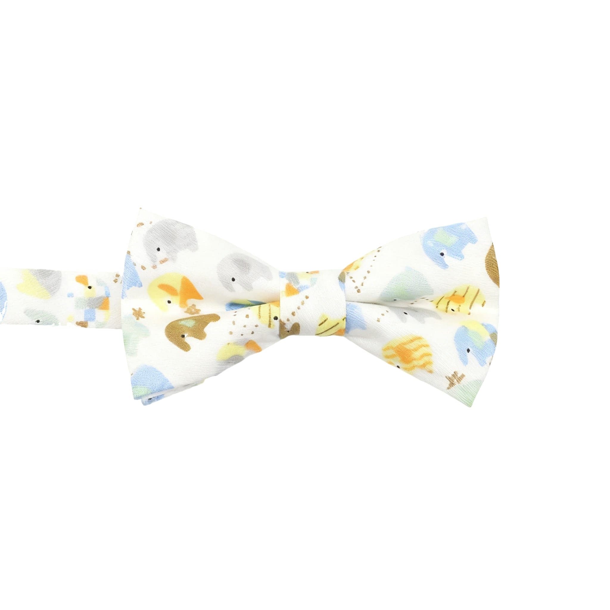 White Blue Animal Bowtie