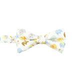 White Blue Animal Bowtie