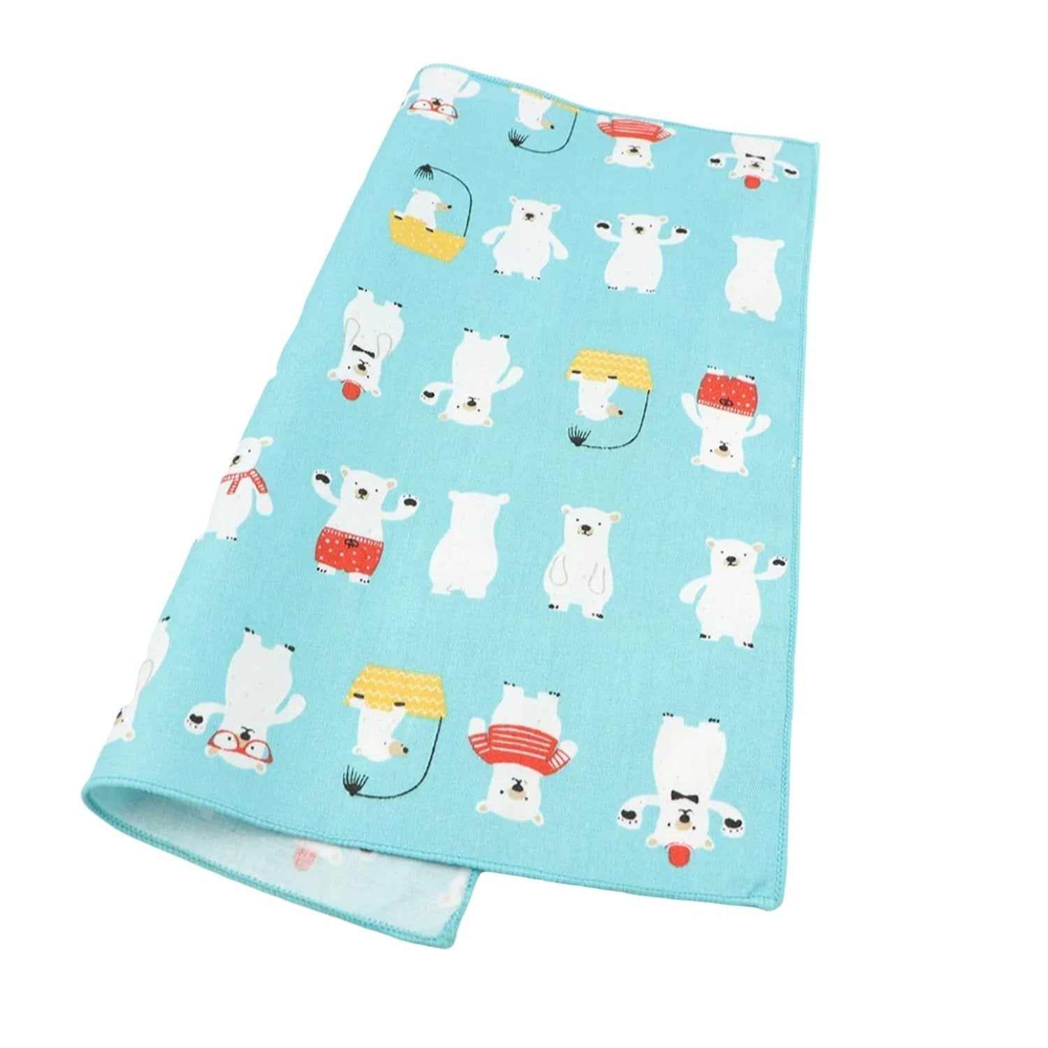 Light Blue with White Cartoon Polar Bears Necktie
