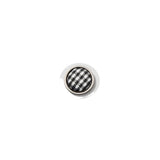 Silver Black Houndstooth Lapel Pin