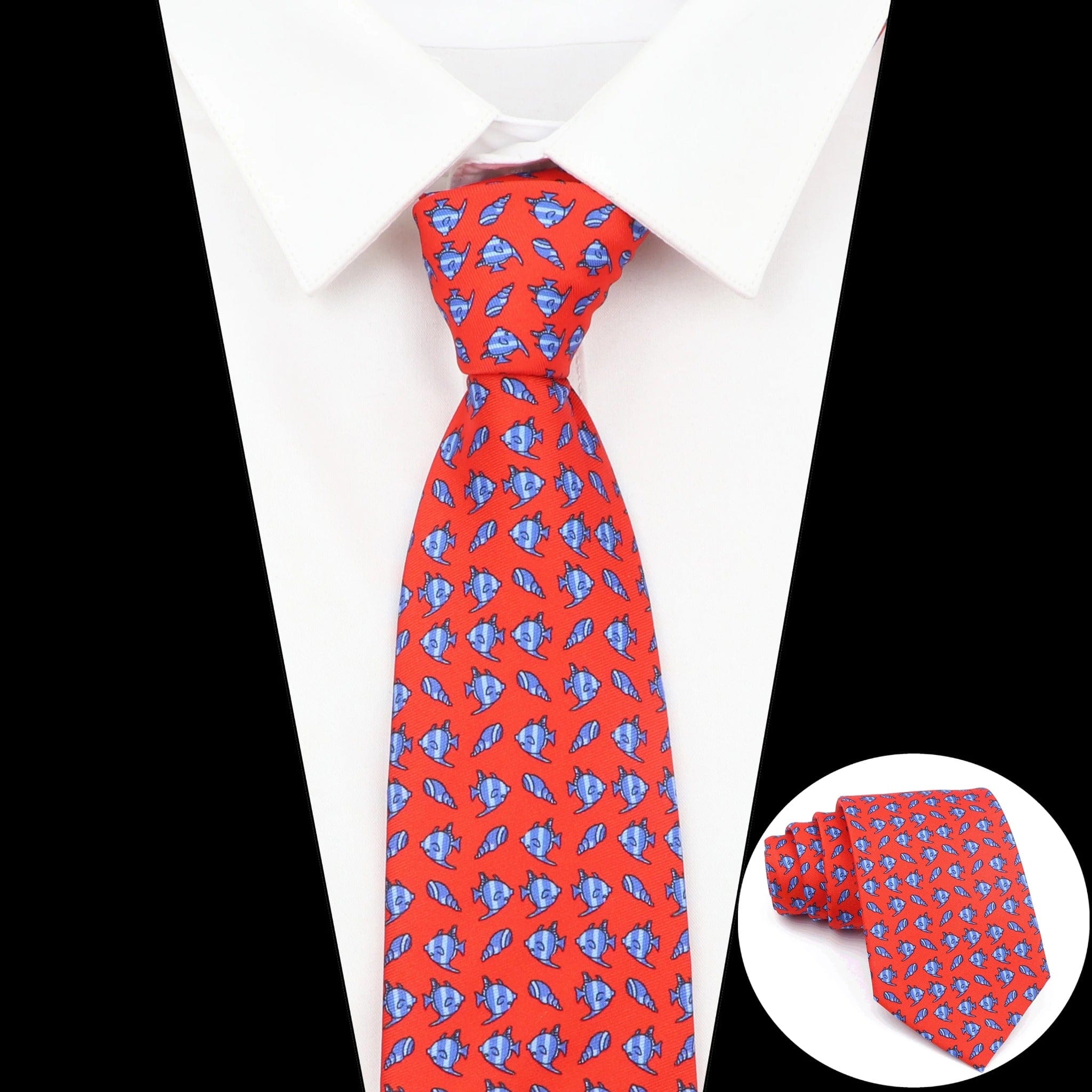 ZONFAZ Creative Imitation Silk Ties Men's Graffiti Necktie