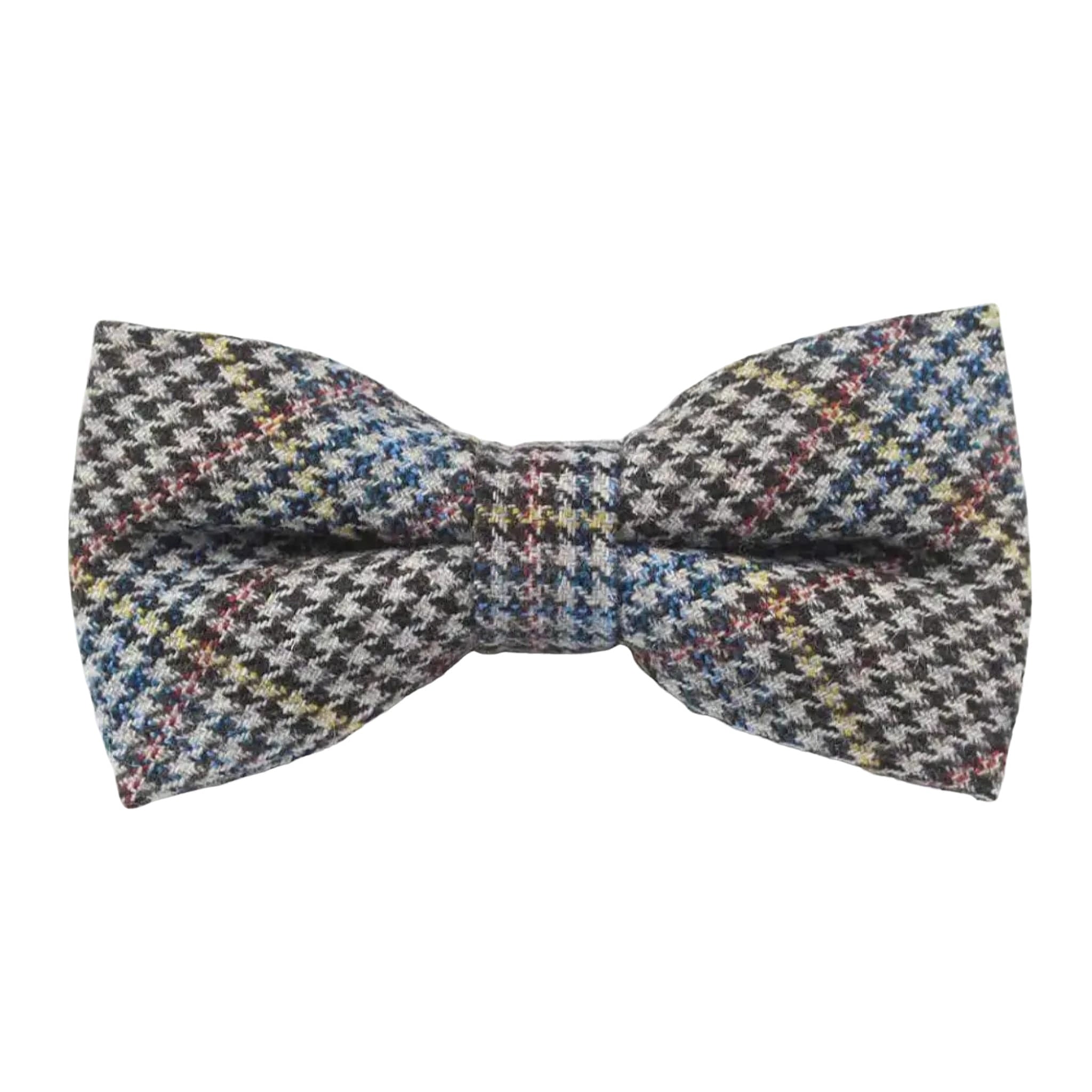 Multicolor Houndstooth Bow Tie
