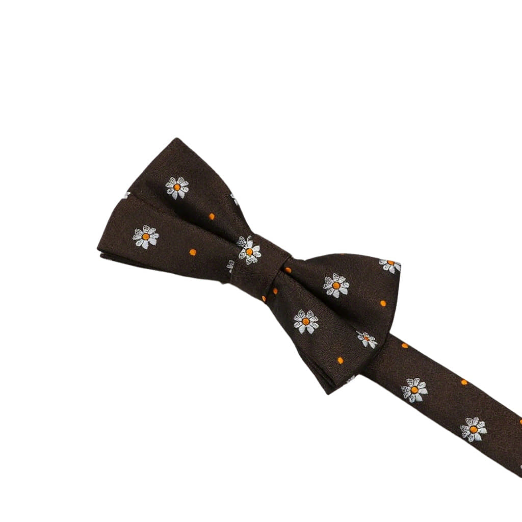 Red White Floral Bowtie