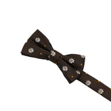 Red White Floral Bowtie