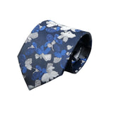 Navy Blue Blue Floral Necktie