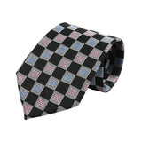 Black Blue Checkered Necktie