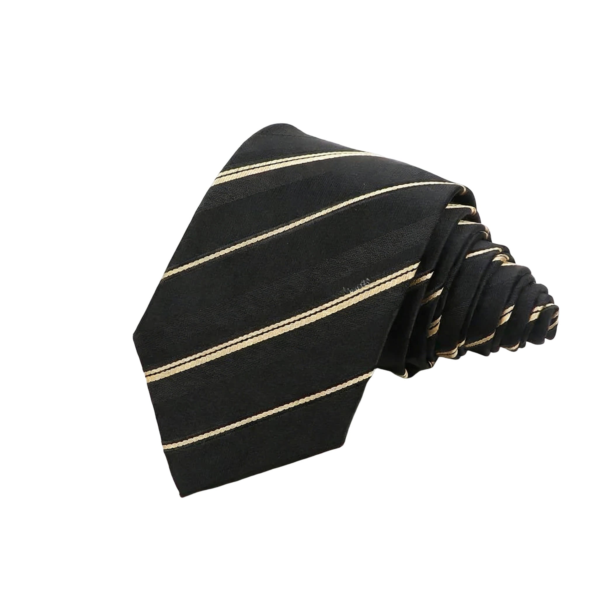 Black Gold Striped Necktie