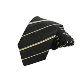 Black Gold Striped Necktie