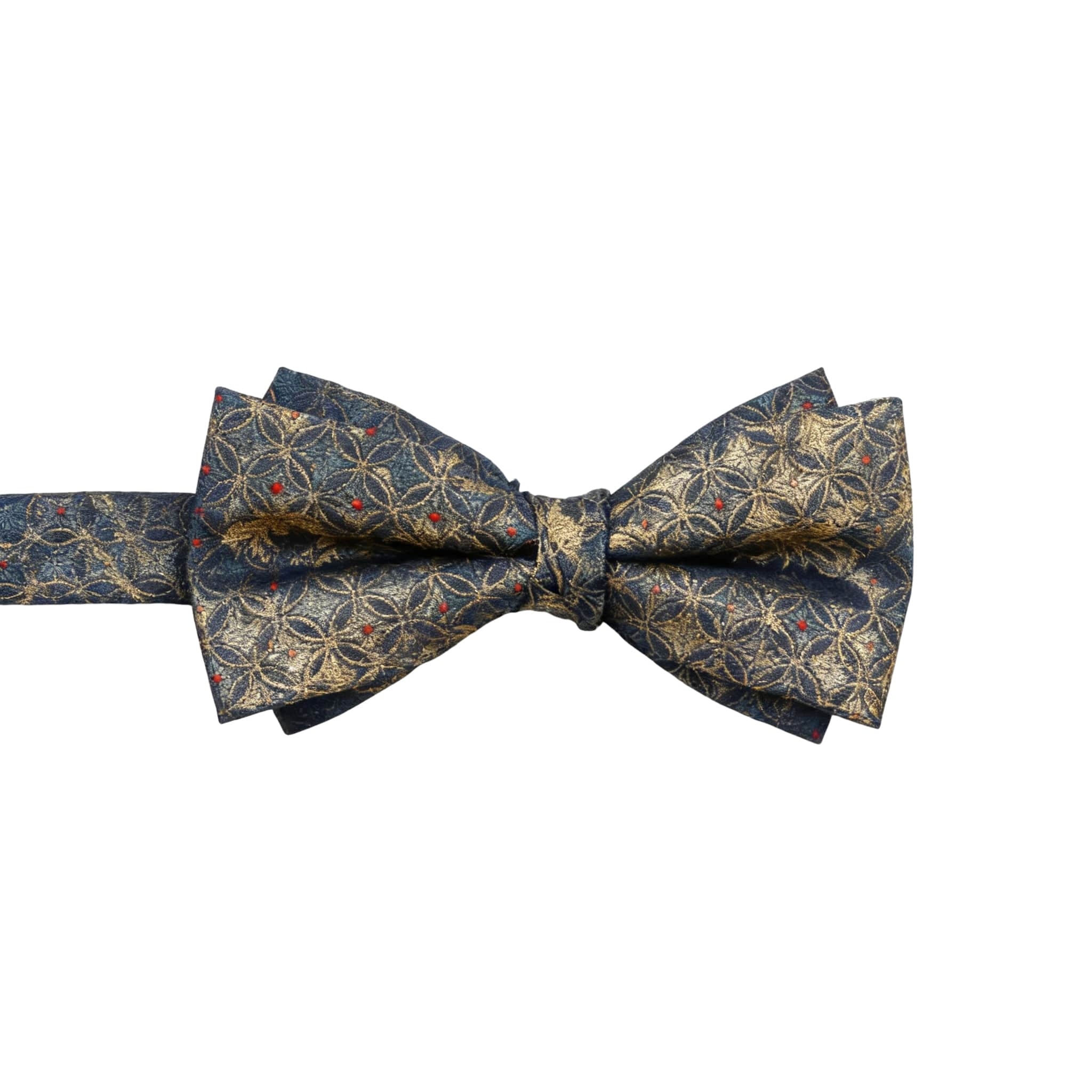 Navy Green Geometric Bowtie