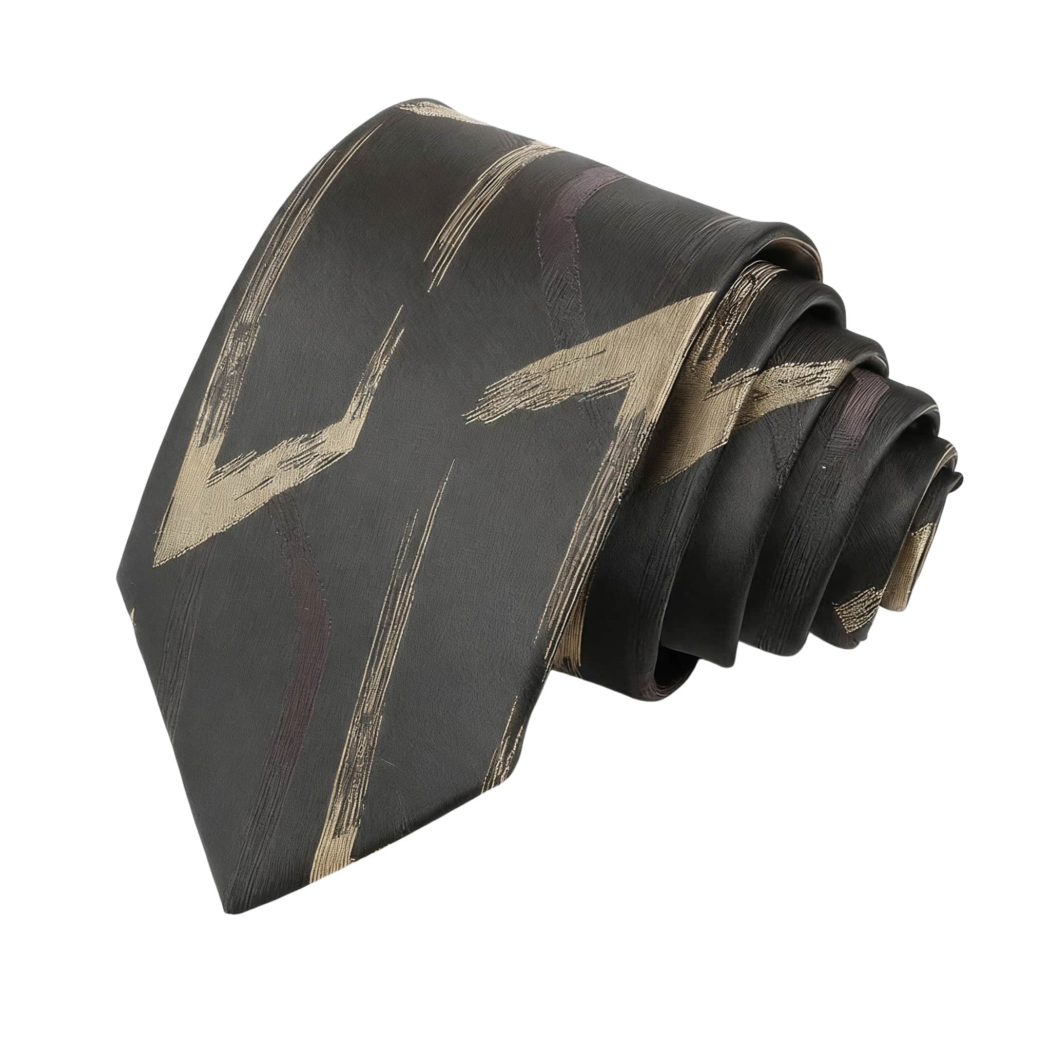 Black Gold Striped Necktie