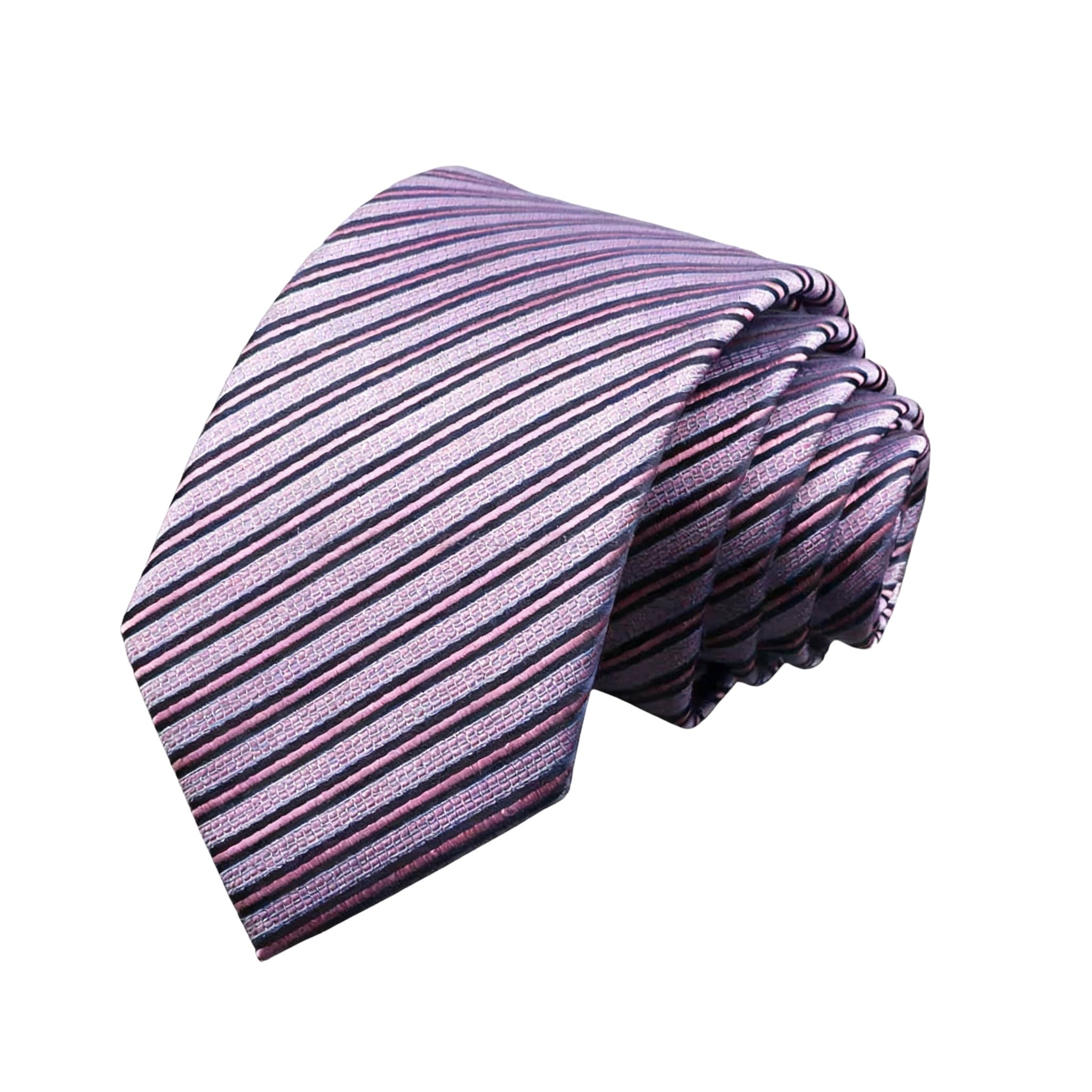 Purple Pink Striped Necktie