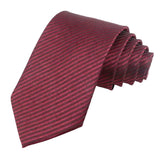 Burgundy Black Striped Necktie