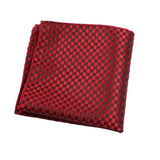Red Black Checkered Pocket Square