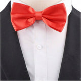 ZONFAZ Silk Solid Color Bowtie for Men Classical Formal Casual Wedding Business Bow Tie