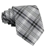 Gray Black Plaid Necktie