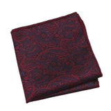 Red Blue Paisley Pocket Square